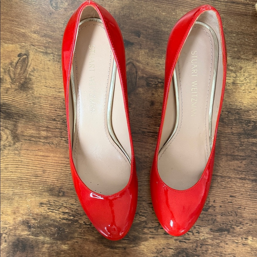 Stuart Weitzman Glossy Red Heels